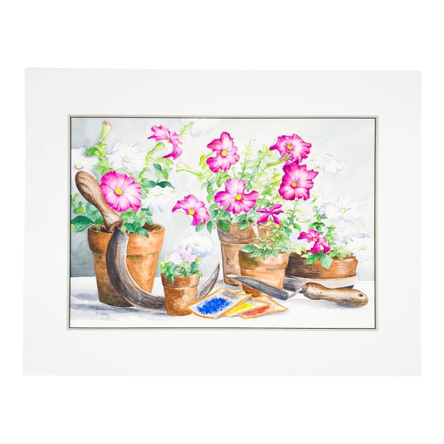 Potted Wild Roses - Tomoko Parry, C. 1990s For Sale