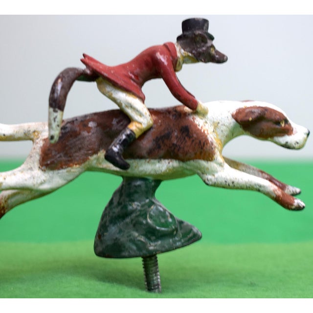 Lejeune Fox Riding Hound Car Mascot For Sale - Image 4 of 7