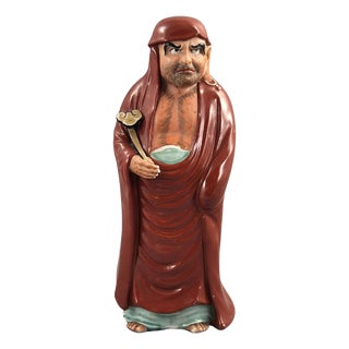 Japanese Artist, Kutani Okimono Figure of Daruma Bodhidharma, 1890s, Ceramic For Sale