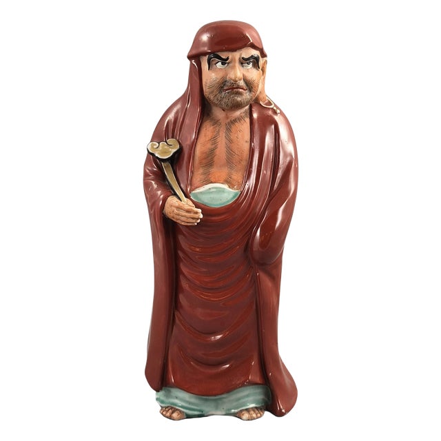 Japanese Artist, Kutani Okimono Figure of Daruma Bodhidharma, 1890s, Ceramic For Sale