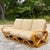 Paul Frankl Vintage Coastal Four Strand Bent Rattan Sofa After Frankl For Sale - Image 4 of 12