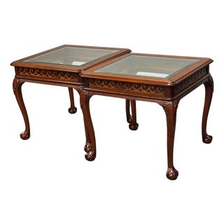 Pennsylvania House Chippendale Solid Cherry End Tables - A Pair For Sale