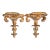 Vintage Golden Architectural Brackets -Wall Shelf -2 For Sale