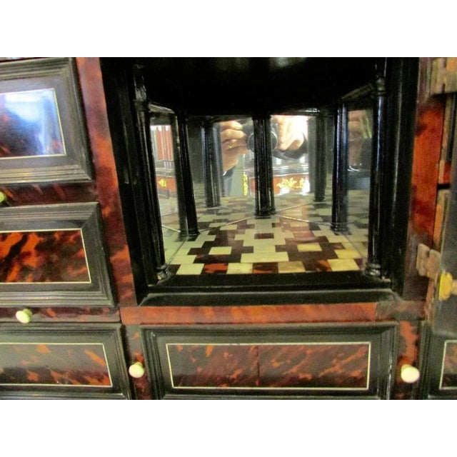 Wood Antique Cabinet in Ebony and Tortober, 1600s For Sale - Image 7 of 10