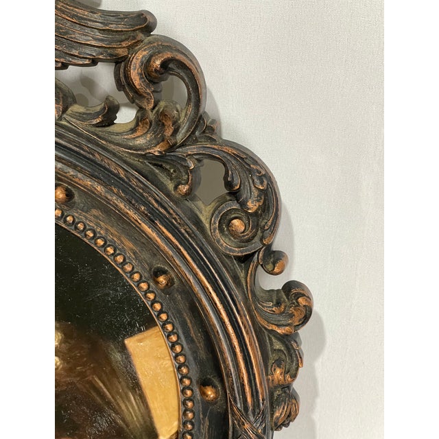 Bronze Hand-Textured George Washington Reproduction Print in Vintage Federal-Style Eagle Frame For Sale - Image 8 of 12