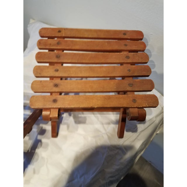 English Antique Pair of Wooden Folding Stools From England For Sale - Image 3 of 10