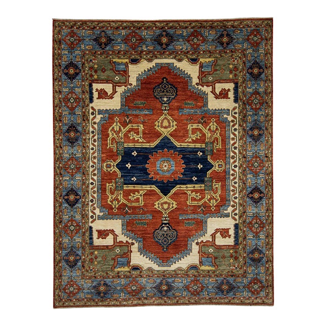 Oriental Handmade Rug 9' x 11'9" For Sale