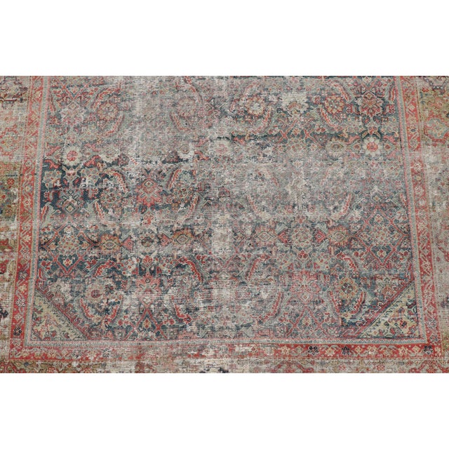 Early 20th Century Large Distressed Gallery Persian Malayer Runner in Herati Design 5'8 X 14'8 For Sale - Image 5 of 14