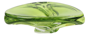 Vintage Green Crystal Bowl from Val Saint Lambert, 1960s