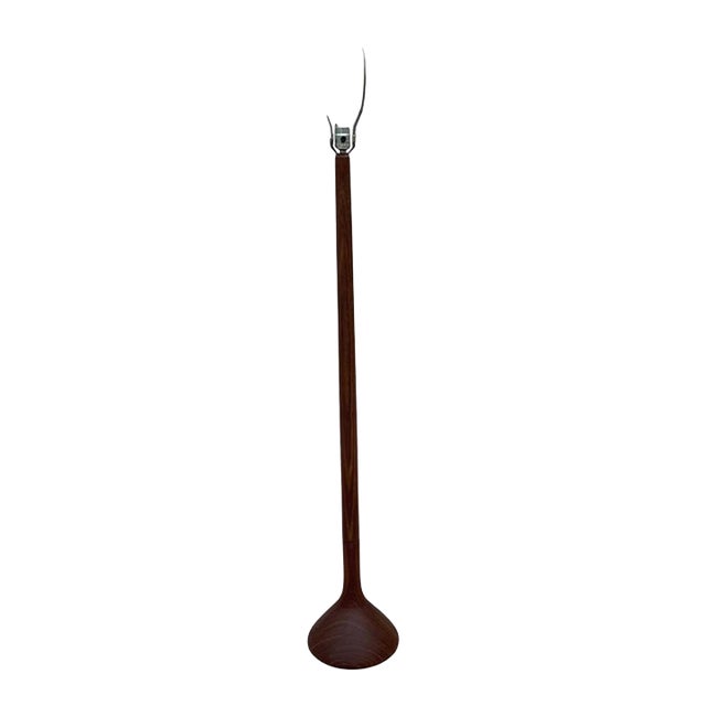 Sculptural Mid-Century Danish Teak Onion Floor Lamp For Sale