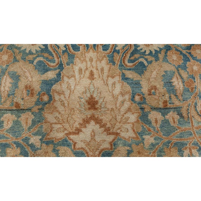 Fine Antique Persian Mashad Handmade Wool Rug For Sale - Image 10 of 10