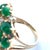 14k Yellow Gold Emerald & Diamond Cluster Ring, Size 7 For Sale In New York - Image 6 of 6