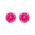 Contemporary 14K White Gold 1.0 Cttw Round Brilliant Cut Lab Grown Pink Diamond 4-Prong Classic Solitaire Earrings, A Pair For Sale - Image 3 of 6