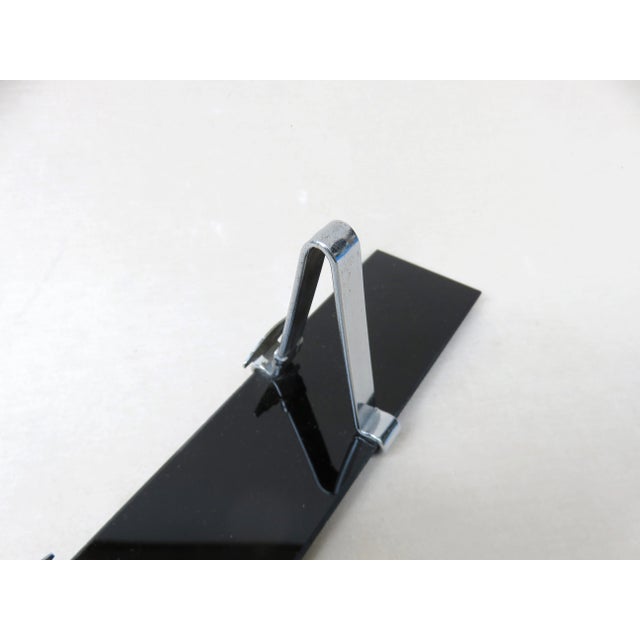 Art Deco Black Glass & Chrome French Picture Frame For Sale - Image 14 of 18