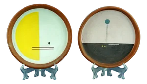 Abstract Art Plates in Terracotta by Maiolino, Brazil, 1970s, Set of 2