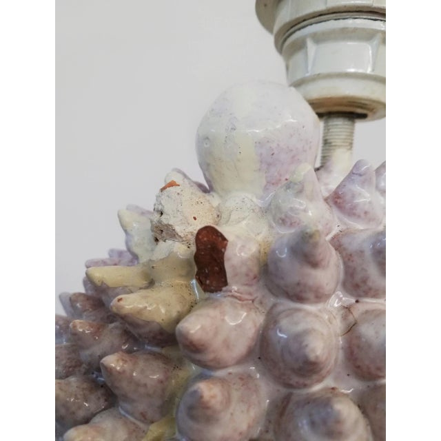 White Large Ceramic Buddha Sculpture Lamp, 1970s For Sale - Image 8 of 18