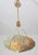 Antique Art Deco style alabaster pendant light, circa 1940s. A unique piece in alabaster, beautifully worked with shades...