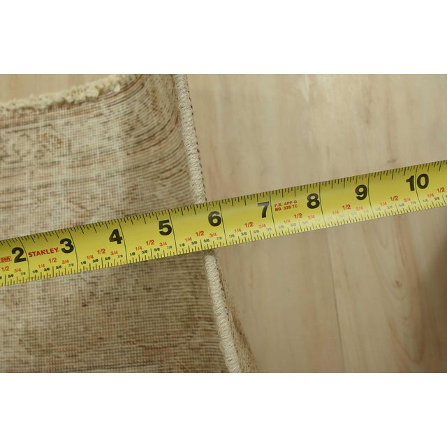 Tabriz Rug 9’9” X 12’2” Brown Wool Vintage Distressed Hand-Knotted Carpet For Sale - Image 12 of 14