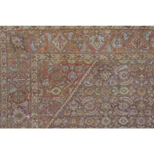 Early 20th Century Antique Mahal Rug, 13'7'' X 14'2'' For Sale - Image 5 of 13