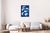 2026, Abstract Geometric Representation of Pile of Stones, Modern Handmade Monotype Cyanotype on Watercolor Paper For Sale - Image 4 of 8