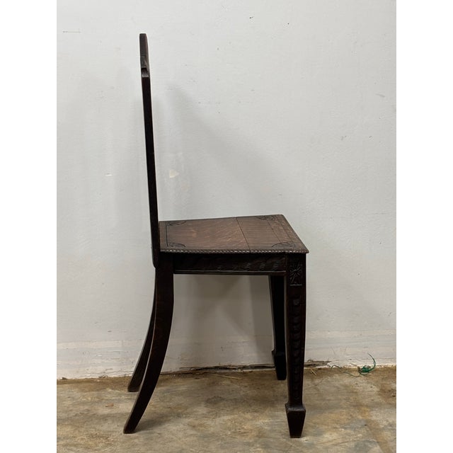 Wood Antique English Oak Gothic Revival Chair For Sale - Image 7 of 8