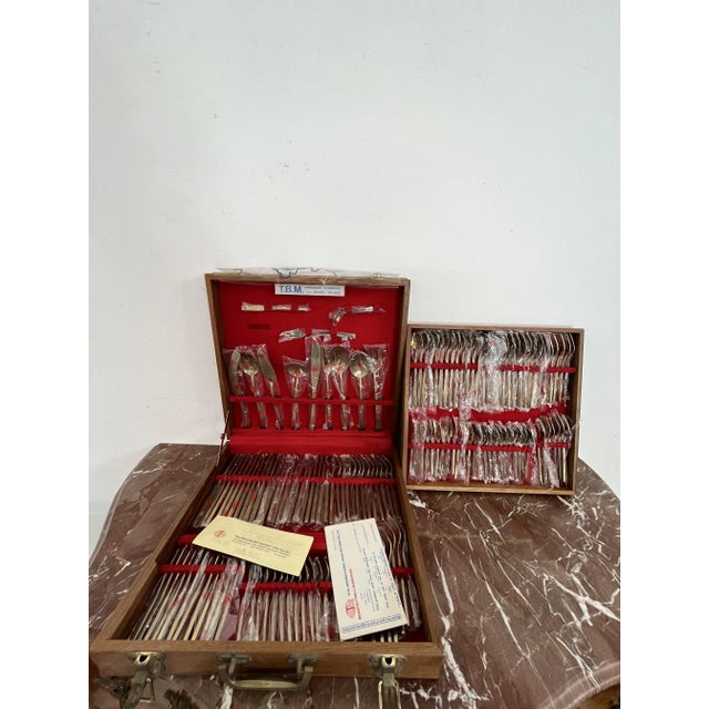 120-Piece Oriental Brass Cutlery Set, 1977, Set of 120 For Sale - Image 9 of 18