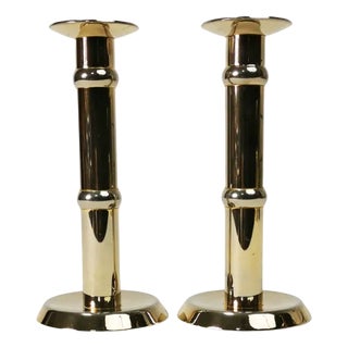 Danish Gilded Candlesticks, 1960s, Set of 2 For Sale