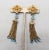 Vintage 1960s Signed Napier Goldtone Faux-Turquoise Tassel Clip Earrings-2 Pieces For Sale In Philadelphia - Image 6 of 7