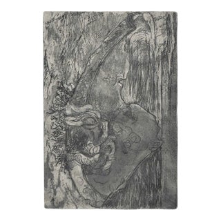 1960 Crissa Caris Abstract Etching and Aquatint For Sale