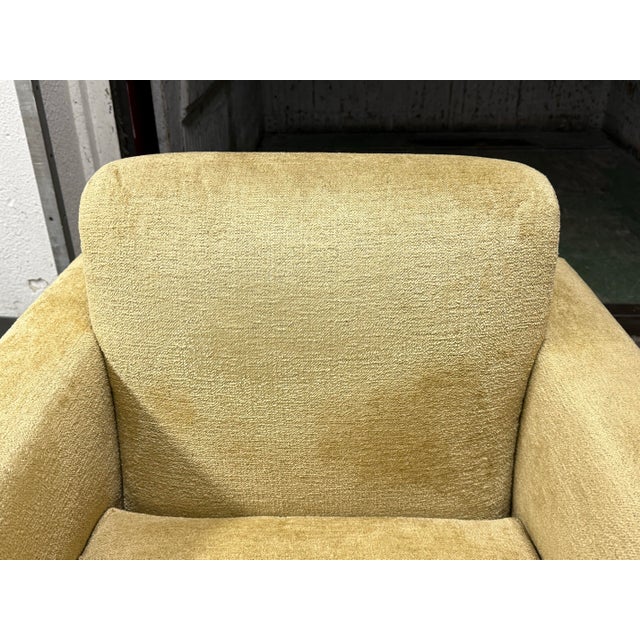 Yellow Baker Furniture Manhattan Lounge Armchairs, Pair For Sale - Image 8 of 12