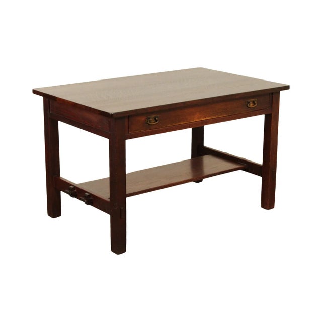 Antique L. & J.G. Stickley Mission Oak Library Table Chairish