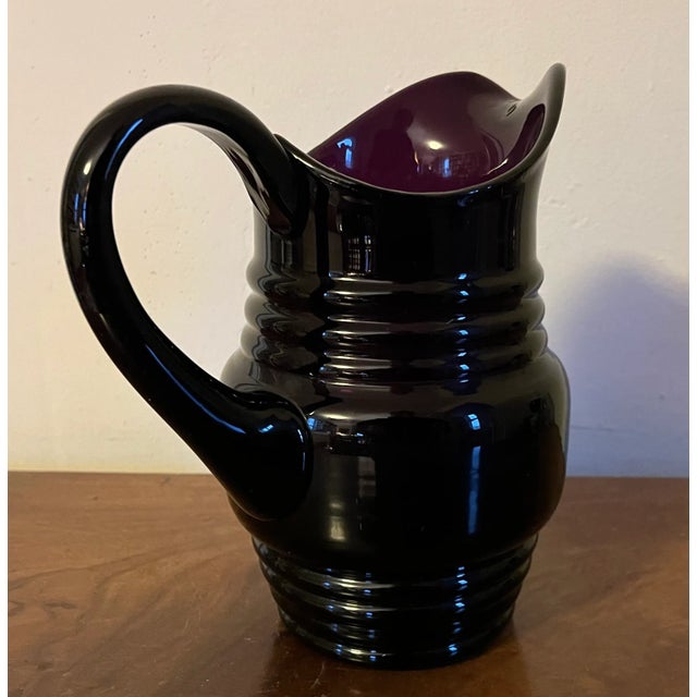 English Antique 19th Century English Regency Amethyst Glass Water Pitcher For Sale - Image 3 of 12
