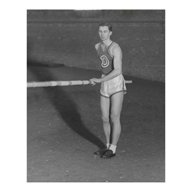 1939 Pole Vaulter Drake University Iowa Photograph For Sale