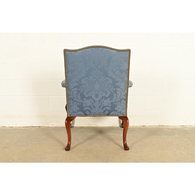 Kittinger Chippendale Carved Mahogany Open Arm Library Chair For Sale - Image 12 of 18