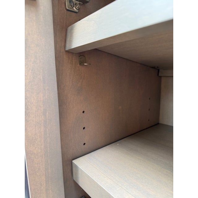 Room & Board Linear Collection Bespoke Cabinet With Secretary, Shell Stain For Sale - Image 9 of 12