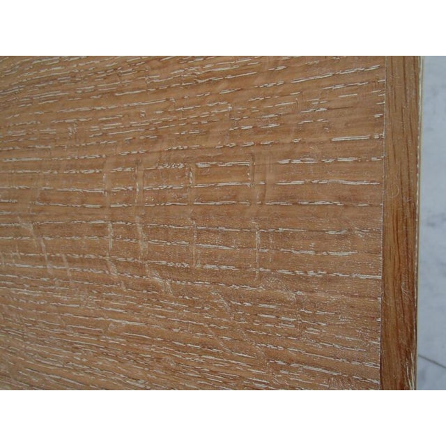 1930s Small Rectangular Salon Side Table in Limed Oak with Chrome-Plated Steel, 1930s For Sale - Image 5 of 10