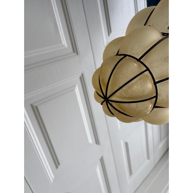 Vintage Italian Style Chandelier Blown Murano Glass Venetian Lantern For Sale In Sacramento - Image 6 of 6