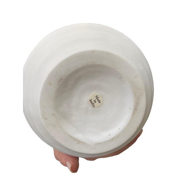 White Sculptural Vases - Set of 2 For Sale - Image 4 of 8