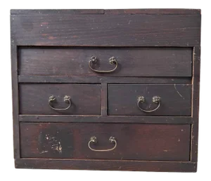 Shōwa Period Japanese Haribako Sewing Cabinet, 1920s