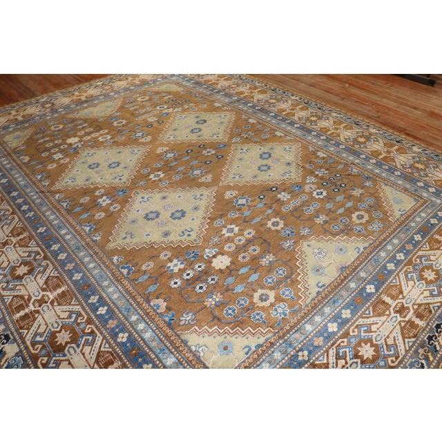 Textile Antique Zabihi Collection Khotan Rug - 10'10" x 13'7" For Sale - Image 7 of 12
