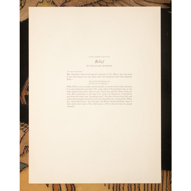 Paper 1939 After William Gropper "Relief", First Edition Period Offset Lithograph For Sale - Image 7 of 9
