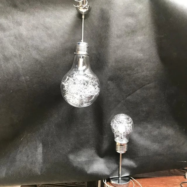 Ceiling Lamps in Chrome and Glass, Set of 2 For Sale - Image 15 of 18