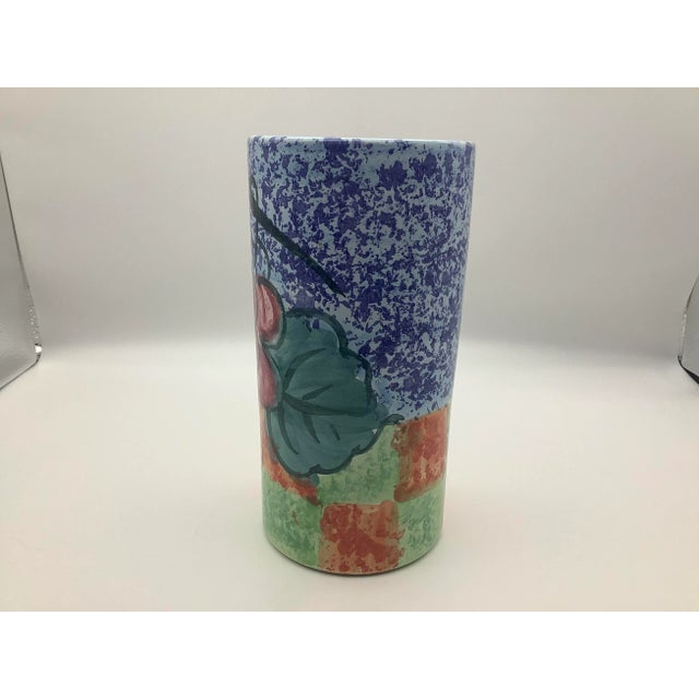 Vintage Italian Ceramic Canister Vase For Sale - Image 11 of 13