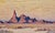 Navy Blue Alfred Richard Mitchell-Desert Landscape With Mountains -1930s Oil Painting For Sale - Image 8 of 12