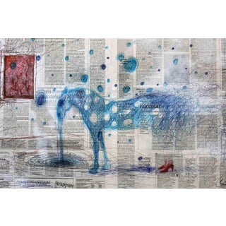Keziat, To Stay, Original Mixed Media Drawing, 2020 For Sale