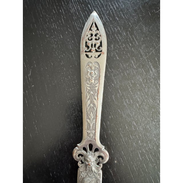 Metal Bronze and Silvered Copper Letter Opener by Désiré Attarge and Ferdinand Barbedienne, 19th Century For Sale - Image 7 of 12