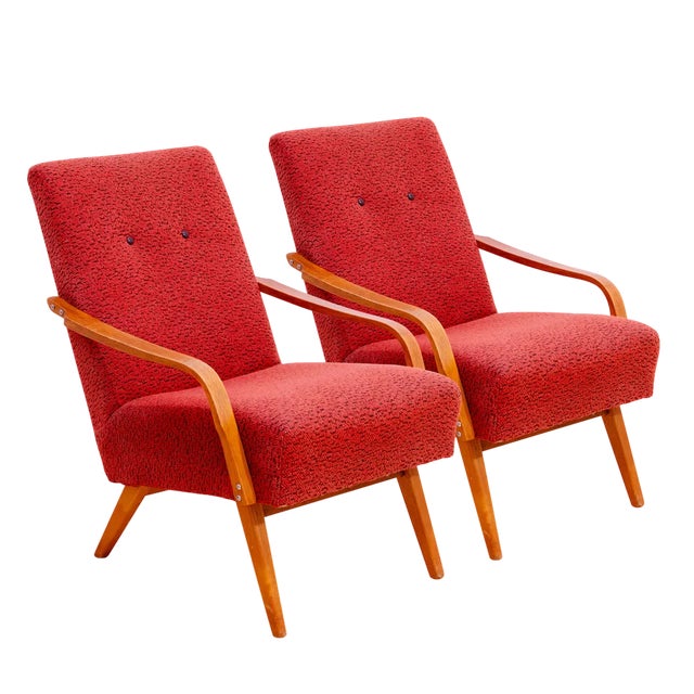 Mid-Century Armchairs by Jaroslav Šmídek for Cesky Nabytek, 1960s, Set of 2 For Sale