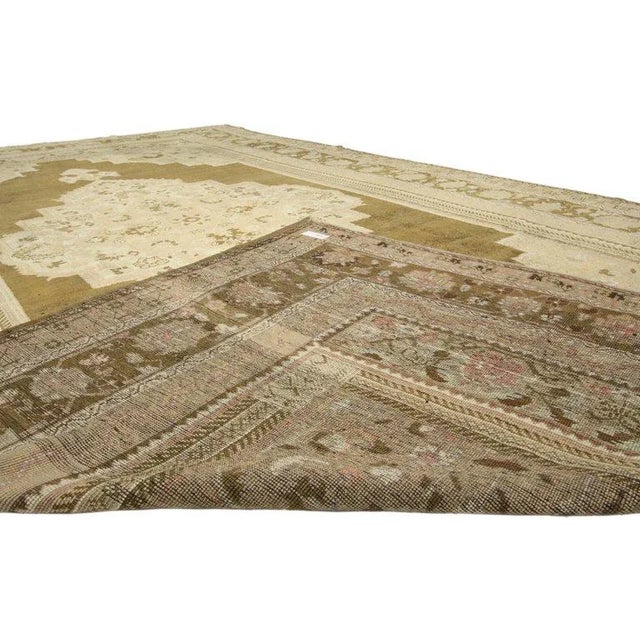 Vintage Mid-Century Turkish Oushak Rug - 7′8″ × 13′2″ For Sale - Image 4 of 6