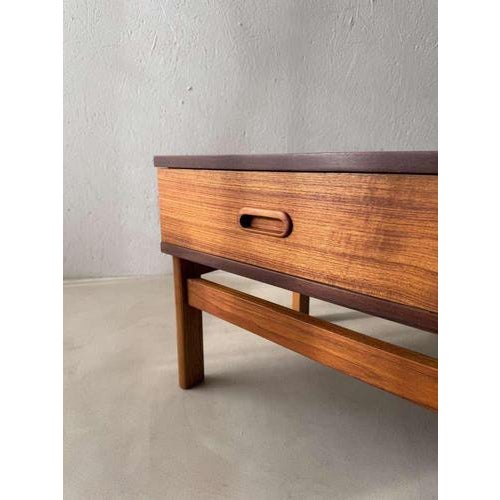 Wood Japandi Lowboard Chest of Drawers in Teak, 1960s For Sale - Image 7 of 10