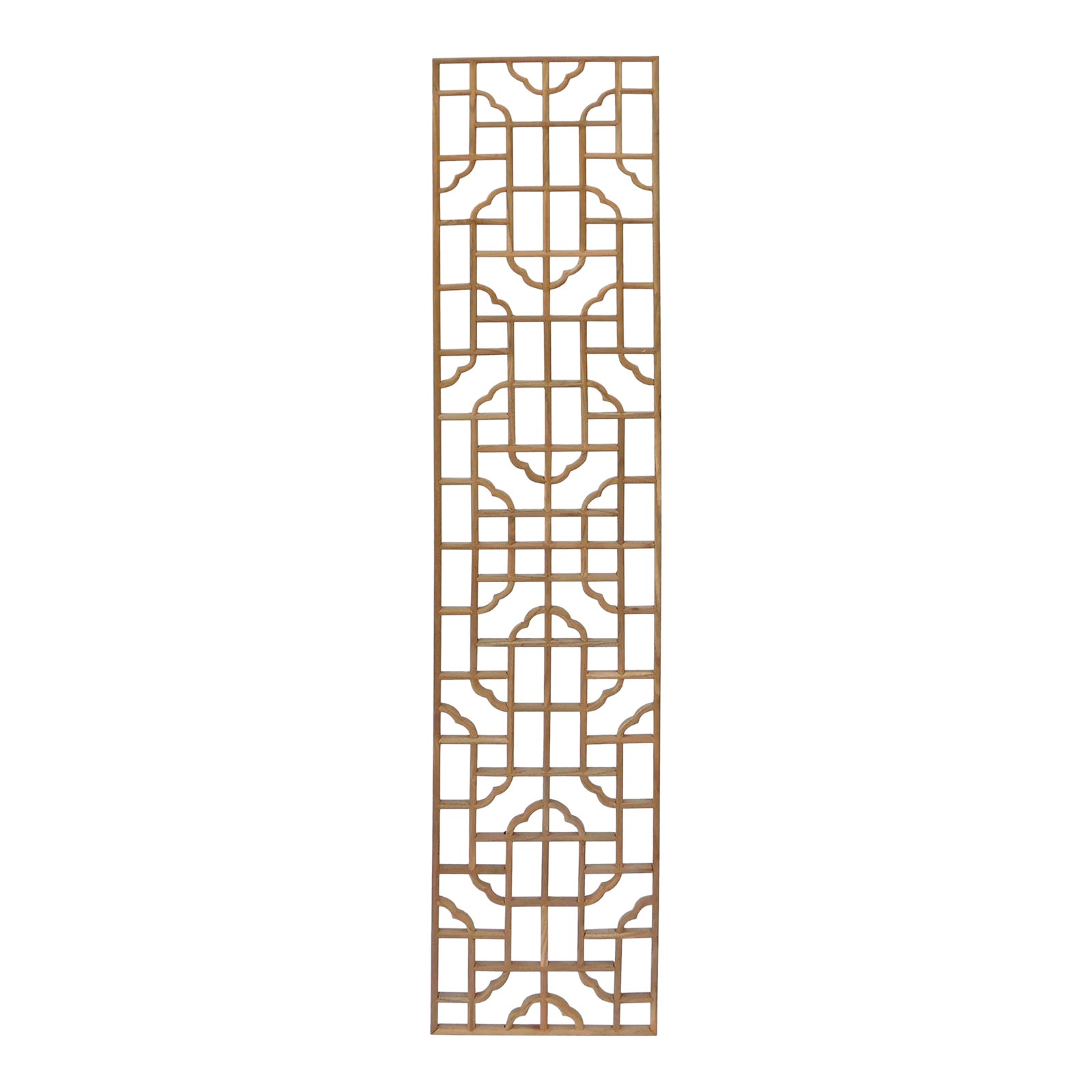 Narrow Long Rectangular Plain Wood Geometric Pattern Wall Panel Chairish